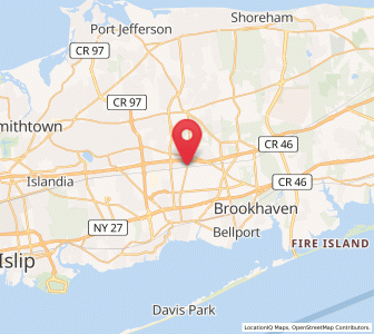 Map of Medford, New York