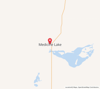 Map of Medicine Lake, Montana