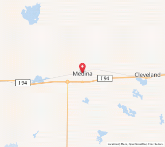 Map of Medina, North Dakota