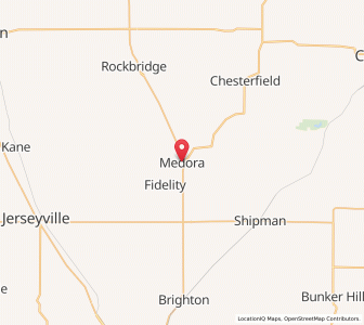 Map of Medora, Illinois