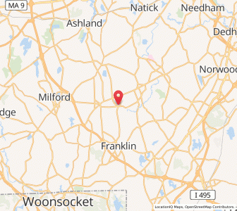 Map of Medway, Massachusetts