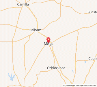 Map of Meigs, Georgia