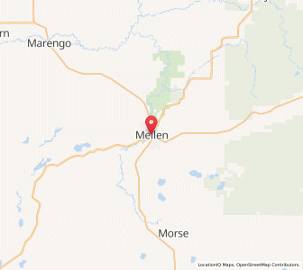 Map of Mellen, Wisconsin