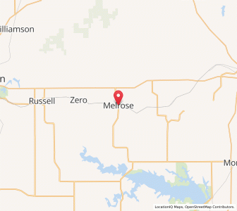 Map of Melrose, Iowa