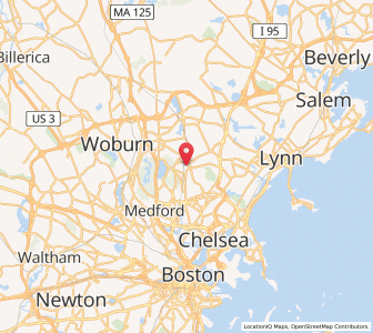 Map of Melrose, Massachusetts