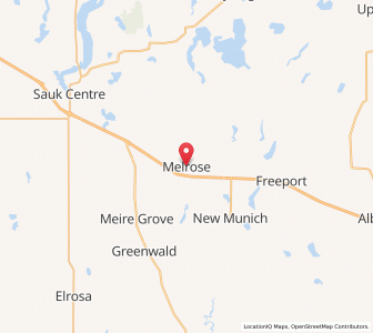 Map of Melrose, Minnesota