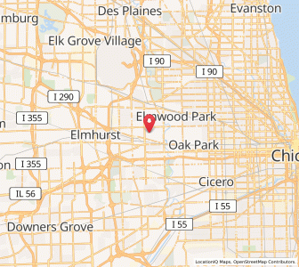 Map of Melrose Park, Illinois