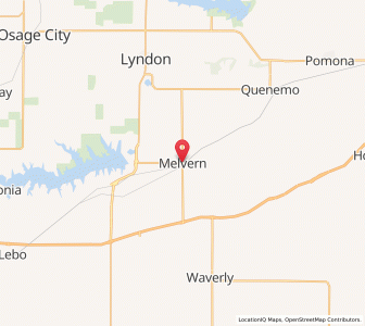 Map of Melvern, Kansas