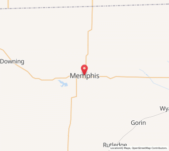 Map of Memphis, Missouri