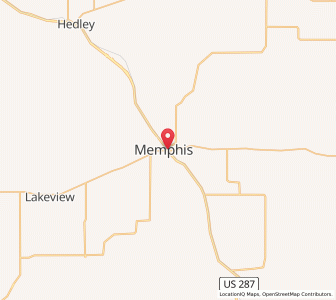 Map of Memphis, Texas