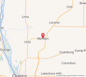 Map of Mendon, Illinois