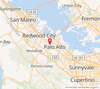 Map of Menlo Park, California