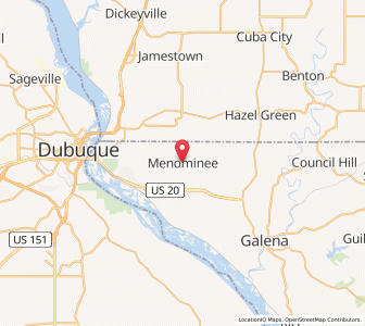 Map of Menominee, Illinois