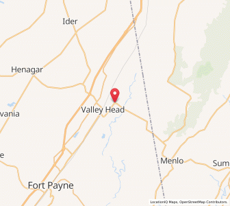 Map of Mentone, Alabama