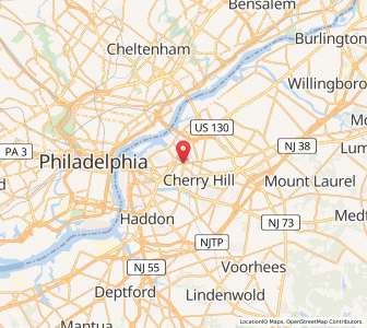 Map of Merchantville, New Jersey