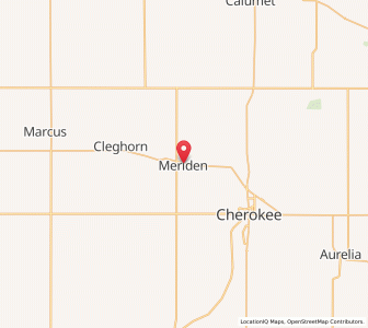 Map of Meriden, Iowa