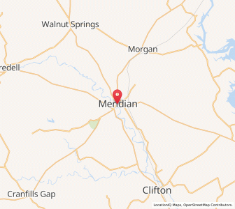 Map of Meridian, Texas