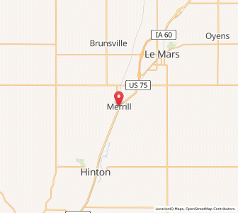 Map of Merrill, Iowa