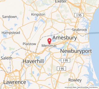 Map of Merrimac, Massachusetts