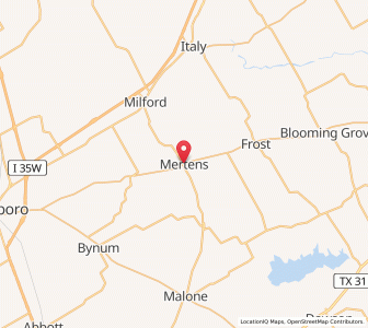 Map of Mertens, Texas