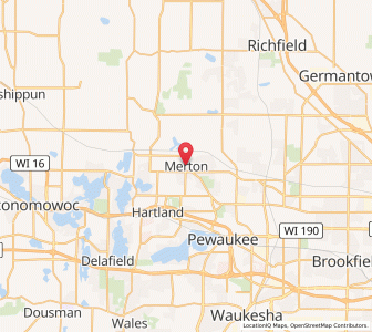 Map of Merton, Wisconsin