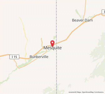 Map of Mesquite, Nevada