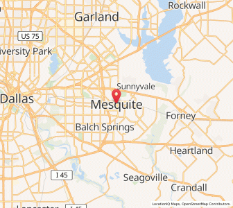 Map of Mesquite, Texas