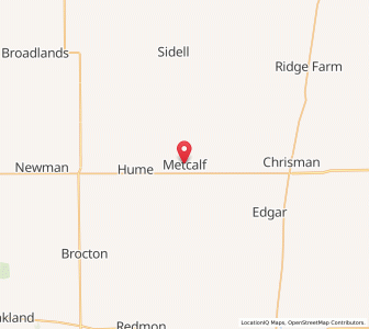Map of Metcalf, Illinois