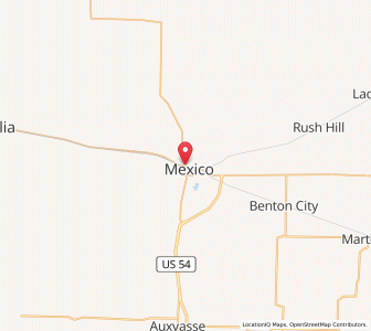 Map of Mexico, Missouri