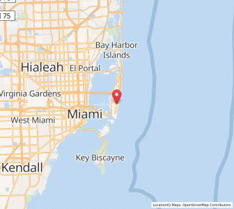 Map of Miami Beach, Florida