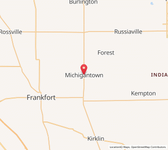 Map of Michigantown, Indiana