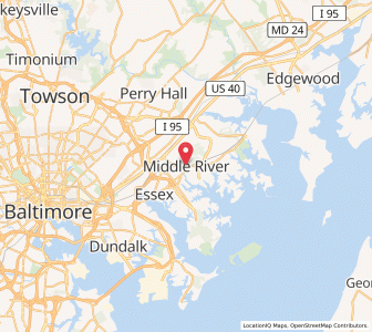 Map of Middle River, Maryland