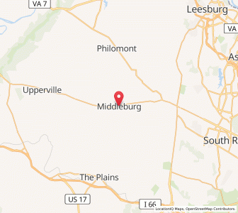 Map of Middleburg, Virginia