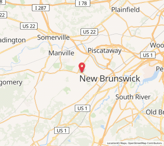 Map of Middlebush, New Jersey