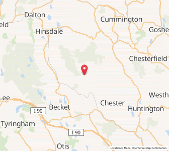 Map of Middlefield, Massachusetts