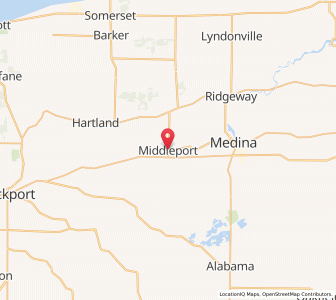 Map of Middleport, New York