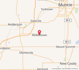 Map of Middletown, Indiana