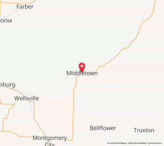 Map of Middletown, Missouri