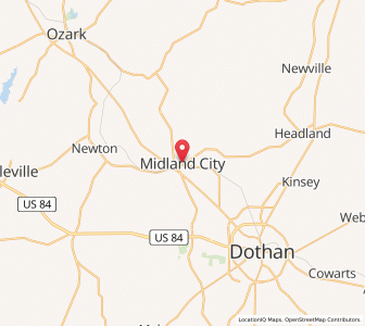Map of Midland City, Alabama