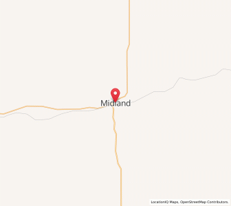 Map of Midland, South Dakota