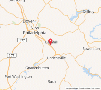 Map of Midvale, Ohio