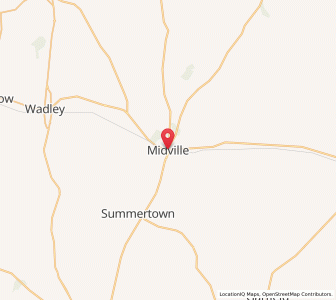 Map of Midville, Georgia