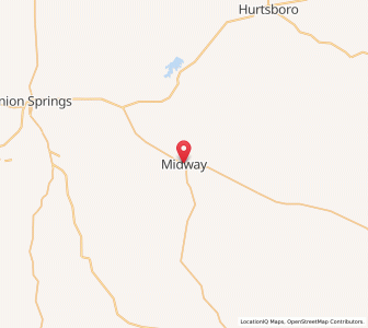 Map of Midway, Alabama