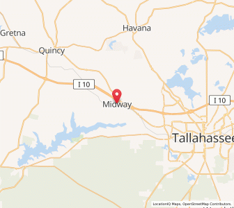 Map of Midway, Florida