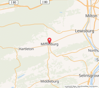 Map of Mifflinburg, Pennsylvania