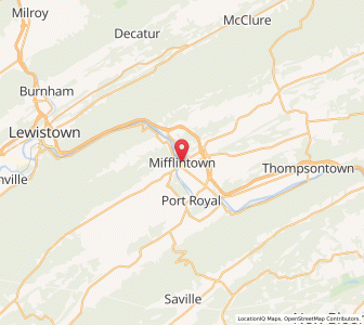 Map of Mifflintown, Pennsylvania
