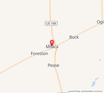 Map of Milaca, Minnesota