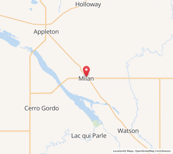 Map of Milan, Minnesota