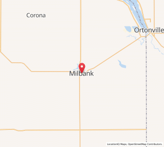 Map of Milbank, South Dakota