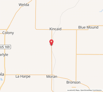 Map of Mildred, Kansas